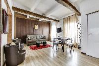 2-bedroom Paris luxury apartment with beautiful parquet flooring and authentic high ceiling beams
