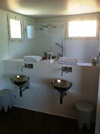 nice double-sink bathroom vanity in Corsica - Ajaccio Loft luxury apartment