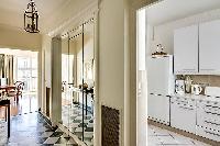 well-equipped kitchen in Paris luxury apartment