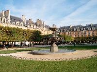 nearby Place des Vosges from a Paris luxury apartment