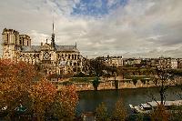 wonderful views of Notre Dame de Paris, rue des Grands Degrés, and the Seine River from a 3-bedroom 