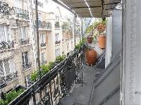 street views from the balcony of a studio luxury apartment in Paris