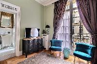 classic living area in Paris luxury apartment