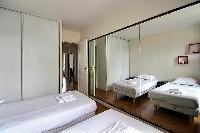 pristine bedding in Ternes - Wagram luxury apartment