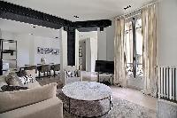 luminous 2-bedroom Paris luxury apartment overlook the courtyard with double-glazed windows making i