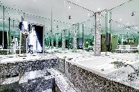 cozy bathroom with bathtub, shower, toilet, and bidet in paris luxury apartment