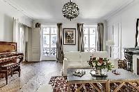 beautiful living room with piano at Notre Dame - Lemoine luxury apartment