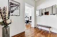 combination of old and modern design 2-bedroom Paris luxury apartment