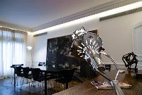 dining area for eight elegantly designed furnishings in paris luxury apartment