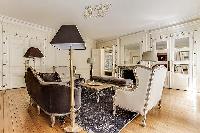 4-bedroom Paris luxury apartment furnished with beautiful furniture and fixtures