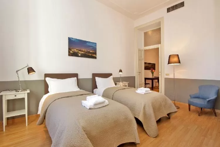 awesome bedroom of Rome - Cavour Colosseum luxury apartment