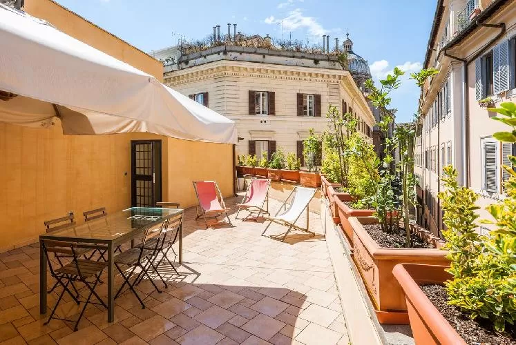 awesome deck and patio of Rome - Luxury Navona Terrace 2BR luxury apartment