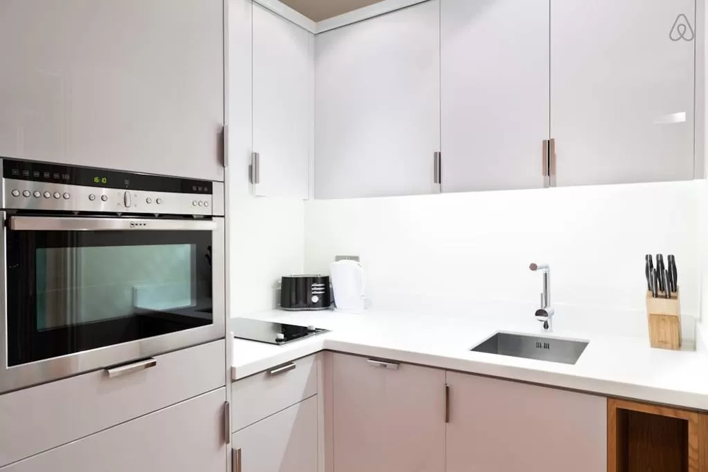 awesome kitchen with modern appliances in London Doughty Double Studio luxury apartment and vacation