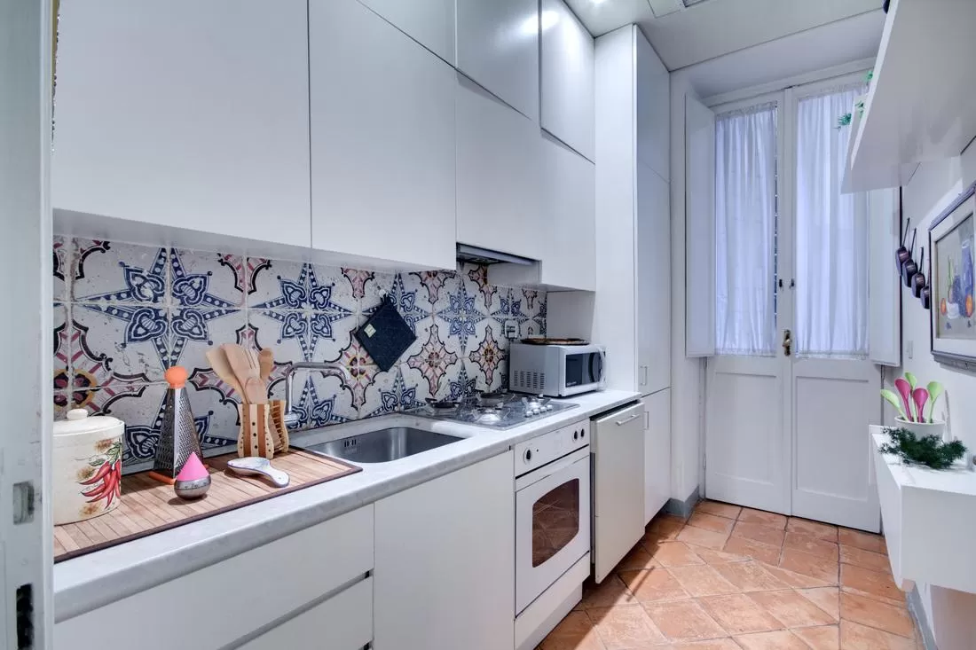 cool modern kitchen of Rome - Stunning Navona luxury apartment