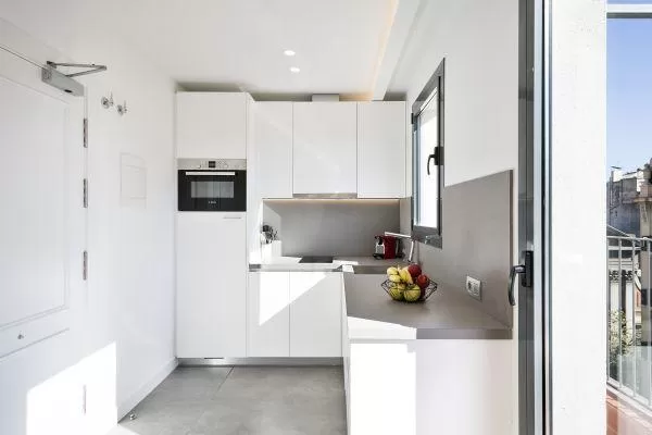 modern kitchen appliances in Barcelona - Deluxe Palou Penthouse luxury apartment