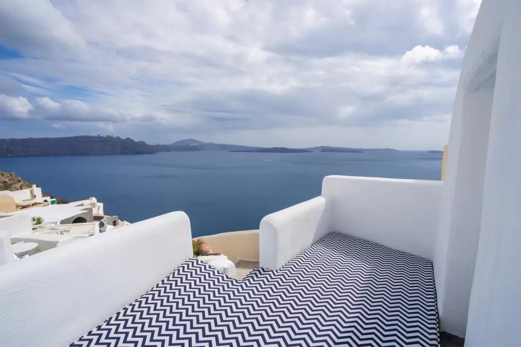 beautiful sea view from Greece Santorini Iris luxury holiday home, vacation rental