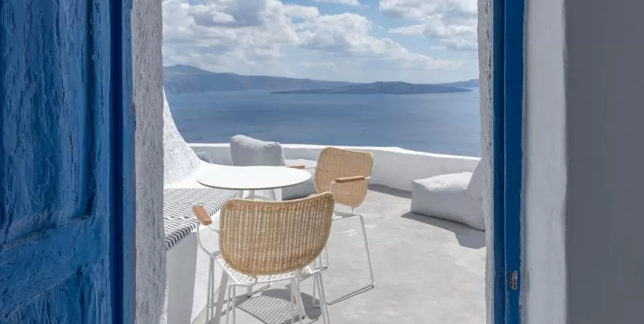 amazing sea view from Greece Santorini Azure luxury holiday home, vacation rental