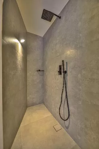 cool rain shower in Greece Passion Villa luxury holiday home, vacation rental