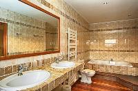 classy double-sink bathroom vanity in Corsica - Villa Di Mare luxury apartment